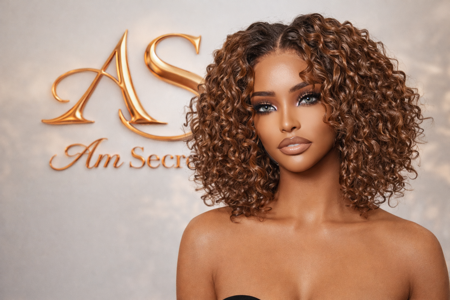 Warm Caramel Brown Highlight Deep Curly Glueless 5x5 Closure Pre-Cut Lace
