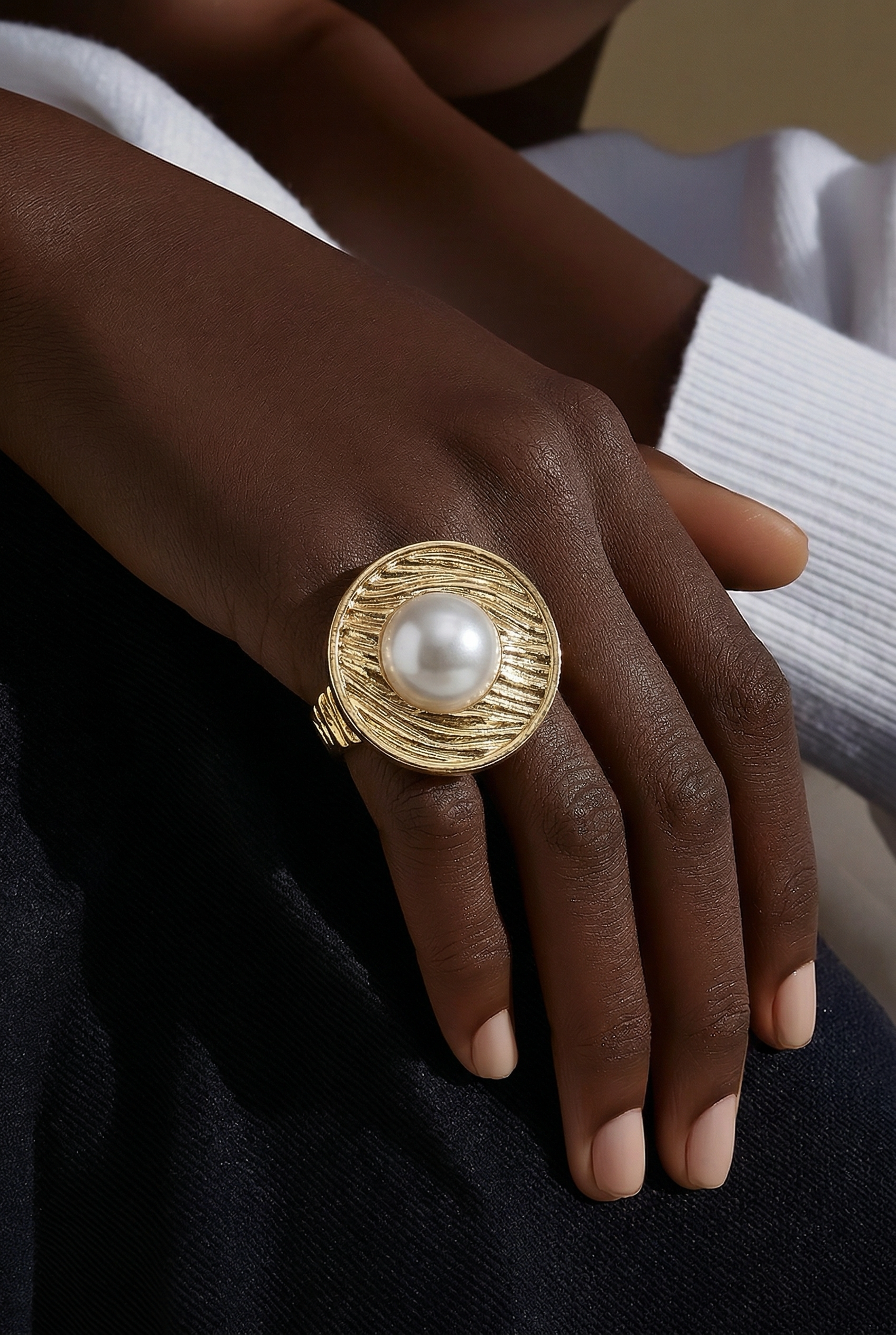 Solar Pearl Ring