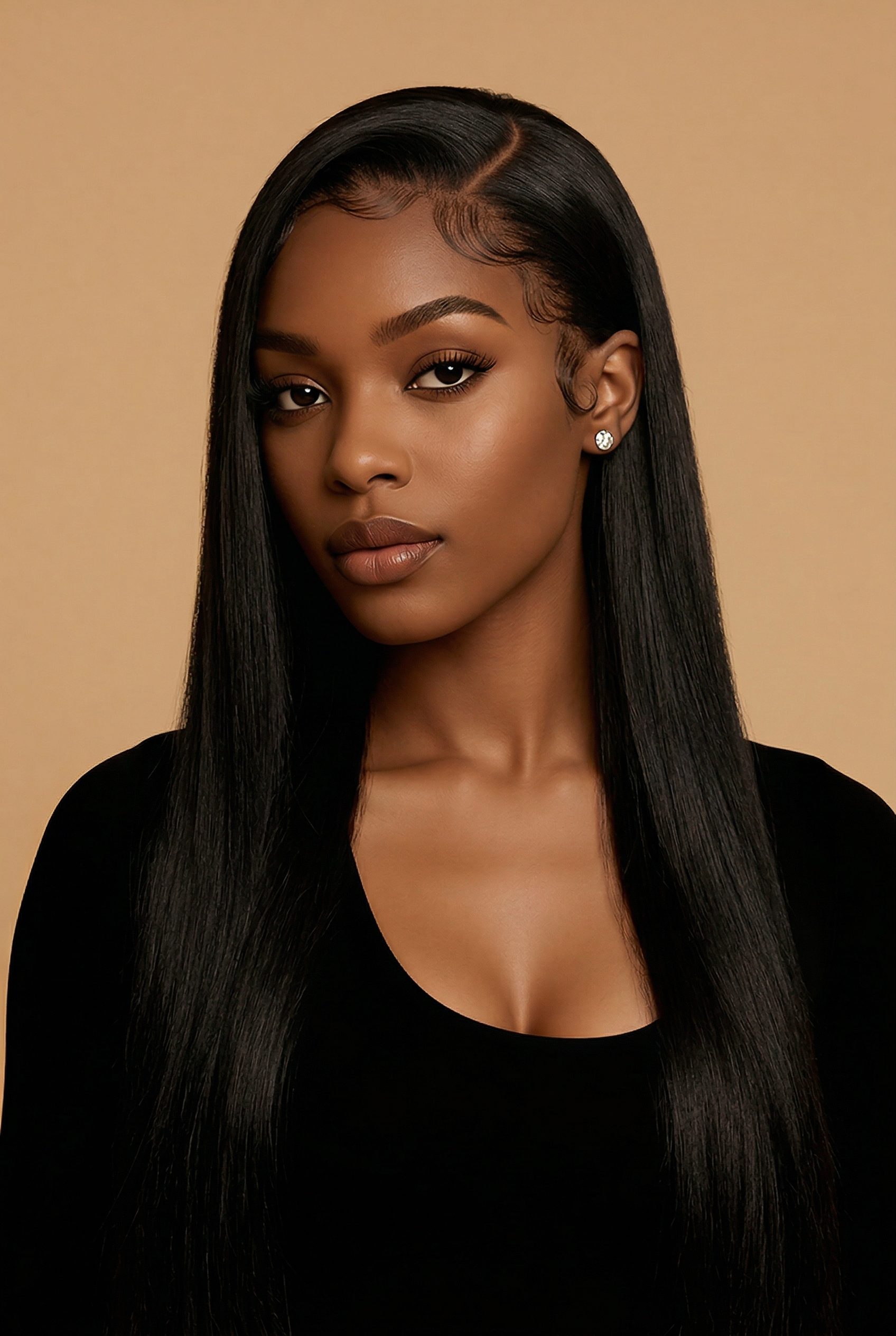 250% Density Bone Straight with Baby Hair PartingMax Glueless 7x6 Closure HD Lace Wig Pre-Cut Lace