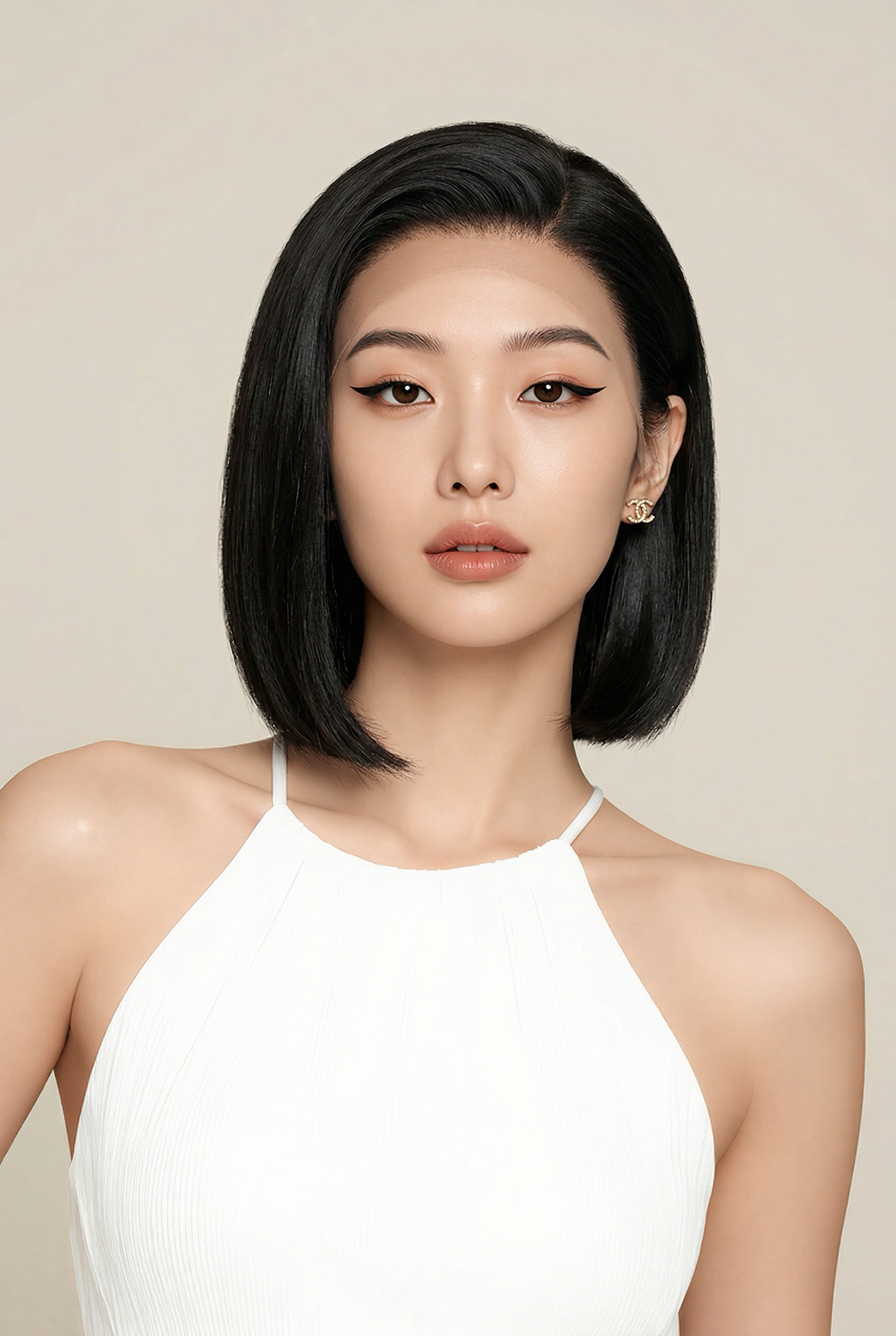 Nature / Silky Bob Ear-to-Ear Glueless 
13x6 Frontal HD Lace Short Bob Wig